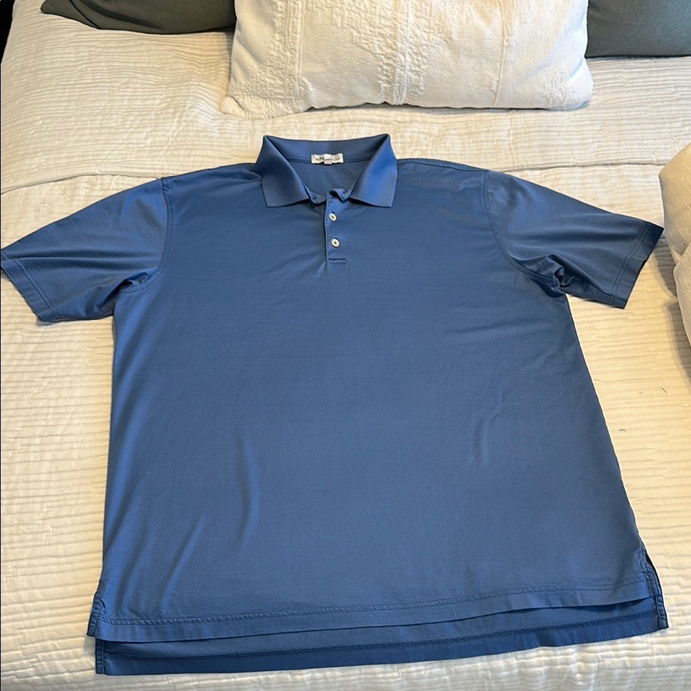 Peter Millar Blue Golf Polo